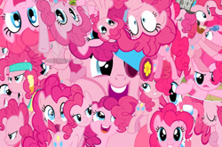 Size: 884x584 | Tagged: safe, pinkie pie, earth pony, pony, female, mare, multeity, pink coat, pink mane, pinkie pie group, too much pink energy is dangerous