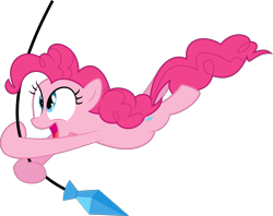 Size: 10000x7920 | Tagged: safe, pinkie pie, earth pony, pony, absurd resolution, rope, smiling, swinging