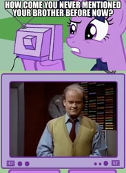 Size: 563x771 | Tagged: safe, derpibooru import, twilight sparkle, exploitable meme, frasier, frasier crane, hypocrisy, hypocritical humor, meme, niles crane, tv meme