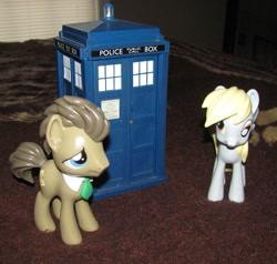 Size: 795x758 | Tagged: safe, derpy hooves, doctor whooves, pegasus, pony, female, funko, hot topic, mare, tardis, vinyl