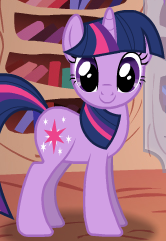 Size: 166x241 | Tagged: safe, derpibooru import, twilight sparkle, cute, looking at you, solo, twilight sparkle's magical mysteries