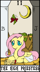 Size: 780x1400 | Tagged: safe, artist:theuglyother, fluttershy, pegasus, pony, female, mare, pink mane, tarot card, yellow coat