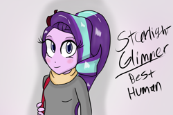 Size: 1503x996 | Tagged: safe, artist:mildockart, starlight glimmer, equestria girls, clothes, cute, equestria girls-ified, glimmerbetes, looking at you, smiling, solo