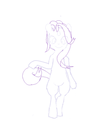 Size: 590x642 | Tagged: safe, starlight glimmer, pony, bipedal, looking at you, monochrome, simple background, sketch, smiling, solo, white background