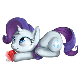 Size: 4945x4000 | Tagged: safe, artist:annakitsun3, rarity, pony, unicorn, absurd resolution, ruby, simple background, solo