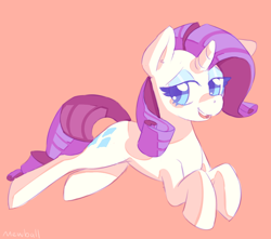 Size: 1000x884 | Tagged: safe, artist:mewball, rarity, pony, unicorn, female, mare, purple mane, smiling, solo, white coat