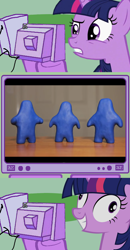 Size: 562x1078 | Tagged: safe, derpibooru import, twilight sparkle, exploitable meme, klay world, knox, meme, tv meme, twilight snapple