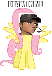 Size: 436x642 | Tagged: safe, artist:femscout, fluttershy, pegasus, pony, draw on me, femscout, meme, ms paint, solo