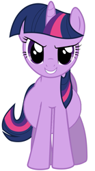 Size: 503x904 | Tagged: safe, derpibooru import, twilight sparkle, dreamworks face, evil grin, grin, pregnant, pregnant edit, smiling, smirk