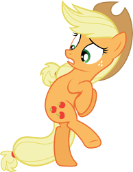 Size: 8211x10602 | Tagged: safe, artist:quanno3, applejack, earth pony, pony, the crystal empire, absurd resolution, bipedal, simple background, solo, transparent background, vector