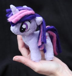 Size: 1840x1952 | Tagged: safe, artist:draglaplushies, derpibooru import, twilight sparkle, hand, irl, photo, plushie, solo