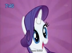 Size: 639x467 | Tagged: safe, edit, edited screencap, screencap, rarity, pony, unicorn, friendship is magic, caption, female, i came, implied orgasm, mare, solo, youtube caption