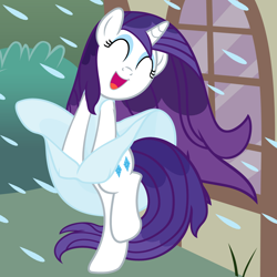 Size: 5000x5000 | Tagged: safe, artist:beavernator, rarity, pony, unicorn, absurd resolution, clothes, dress, marilyn monroe, movie reference, rain, solo, the seven year itch, vector, wet, wet mane, wet mane rarity, wind