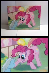 Size: 600x890 | Tagged: safe, artist:thepingaslord, pinkie pie, earth pony, pony, balloon, female, mare, pink coat, pink mane, traditional art