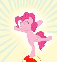 Size: 649x695 | Tagged: safe, artist:fluttershyfree, pinkie pie, earth pony, pony, ball, female, mare, pink coat, pink mane, solo