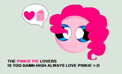 Size: 626x381 | Tagged: safe, pinkie pie, earth pony, pony, female, heart, mare, pink coat, pink mane, solo