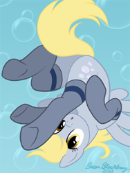 Size: 288x384 | Tagged: safe, artist:brianblackberry, derpy hooves, pegasus, pony, clothes, female, magnet, mare, socks, solo, underhoof, upside down