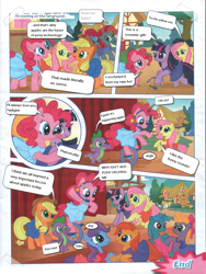 Size: 1200x1600 | Tagged: safe, artist:limeylassen, derpibooru import, edit, pinkie pie, twilight sparkle, earth pony, pony, comic:a bright idea, female, funtimes in ponyland, german comic, lesbian, shipping, twinkie, wat