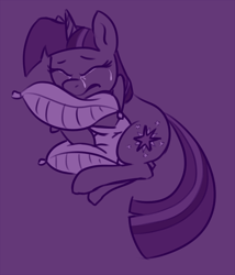 Size: 856x1000 | Tagged: source needed, safe, artist:okiedokielowkey, derpibooru import, twilight sparkle, crying, hug, lonely, pillow, pillow hug, sad, solo