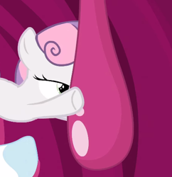 Size: 450x464 | Tagged: artist needed, safe, edit, screencap, rarity, sweetie belle, pony, unicorn, for whom the sweetie belle toils, hug, solo, sweetie belle nabbing uvula, teeth, uvula, vore