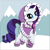 Size: 1805x1807 | Tagged: safe, artist:the-paper-pony, rarity, pony, unicorn, female, horn, mare, solo, white coat