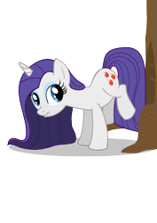 Size: 744x1052 | Tagged: safe, artist:melodialglitz, rarity, pony, unicorn, applebucking, scrunchy face, simple background, swapped cutie marks, transparent background, vector