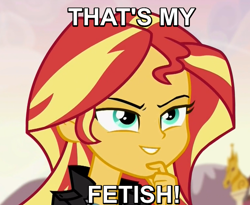 Size: 574x471 | Tagged: safe, sunset shimmer, equestria girls, friendship games, image macro, meme, solo, that is my fetish