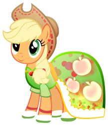 Size: 5253x6064 | Tagged: safe, artist:kibbiethegreat, artist:theshadowstone, applejack, earth pony, pony, absurd resolution, clothes, dress