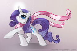 Size: 900x600 | Tagged: safe, artist:keyfeathers, rarity, pony, unicorn, clothes, scarf, solo