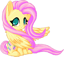 Size: 341x306 | Tagged: safe, artist:tami-kitten, fluttershy, pegasus, pony, lowres, simple background, solo, transparent background