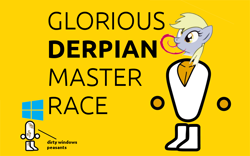 Size: 1000x625 | Tagged: safe, derpy hooves, debian, derpian, glorious master race, linux, operating system, text, windows, windows 8, zero punctuation