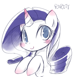 Size: 289x300 | Tagged: safe, artist:kolshica, rarity, pony, unicorn, pixiv, simple background, solo