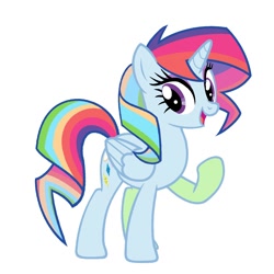 Size: 1500x1500 | Tagged: safe, artist:enzomersimpsons, derpibooru import, rainbow dash, rarity, oc, pony, unicorn, fusion, solo