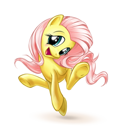 Size: 800x857 | Tagged: safe, artist:averagedraw, fluttershy, pegasus, pony, cute, happy, hooves