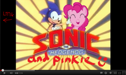 Size: 853x509 | Tagged: safe, pinkie pie, earth pony, pony, crossover, satam, smile song, sonic the hedgehog, sonic the hedgehog (series), youtube link