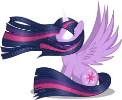 Size: 6098x5000 | Tagged: safe, artist:mamandil, derpibooru import, twilight sparkle, twilight sparkle (alicorn), alicorn, pony, absurd resolution, glowing eyes, magic, race swap