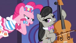 Size: 1920x1080 | Tagged: safe, screencap, octavia melody, pinkie pie, earth pony, pony, the best night ever, lidded eyes, out of context