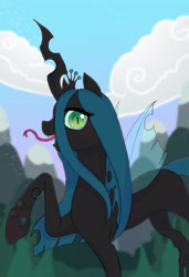 Size: 2068x3032 | Tagged: safe, artist:ronniesponies, queen chrysalis, changeling, changeling queen, female, solo