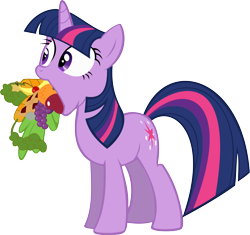 Size: 4000x3752 | Tagged: safe, artist:binaryninj4, derpibooru import, twilight sparkle, green isn't your color, bleh, fruit, pie, simple background, solo, transparent background, vector, vegetables