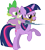 Size: 3568x4001 | Tagged: safe, artist:binaryninj4, derpibooru import, spike, twilight sparkle, dragon, simple background, transparent background, vector