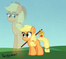 Size: 733x662 | Tagged: safe, artist:tertonda, applejack, earth pony, pony, blonde mane, comparison, female, mare, orange coat, solo