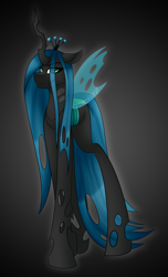 Size: 1818x3000 | Tagged: safe, artist:jessy2015, queen chrysalis, changeling, changeling queen, female, long legs, looking at you, smiling, solo