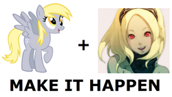 Size: 959x544 | Tagged: safe, derpy hooves, pegasus, pony, exploitable meme, female, gravity rush, kat, make it happen, mare