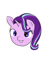 Size: 488x587 | Tagged: safe, starlight glimmer, pony, unicorn, bust, open mouth, portrait, simple background, solo, white background