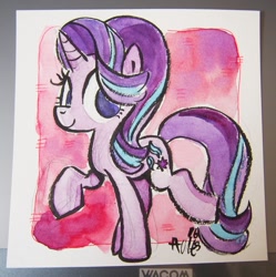 Size: 997x1000 | Tagged: safe, artist:agnesgarbowska, starlight glimmer, pony, unicorn, female, mare, solo, traditional art