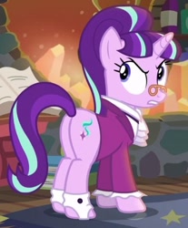 Size: 380x460 | Tagged: safe, screencap, snowfall frost, starlight glimmer, pony, unicorn, a hearth's warming tail, cropped, female, mare, plot, solo