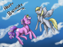 Size: 3685x2781 | Tagged: safe, artist:quiell, derpy hooves, screwball, pegasus, pony, female, mare