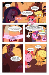 Size: 1320x2040 | Tagged: safe, artist:karzahnii, derpibooru import, applejack, pinkie pie, twilight sparkle, earth pony, pony, comic, tales from ponyville