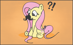 Size: 1921x1201 | Tagged: safe, artist:finalflutter, fluttershy, pegasus, pony, female, hooves, mare, moustache