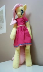 Size: 1600x2688 | Tagged: safe, artist:yukamina-plushies, fluttershy, anthro, anthro plushie, irl, photo, plushie, solo